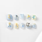 Kids Press-On Nails with Princess & Snowflake Designs | Wholesale