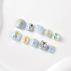 Kids Press-On Nails with Princess & Snowflake Designs | Wholesale