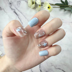 Ocean Blue Starfish Handmade Press-On Nails
