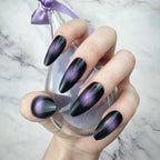 Mystic Purple Cat Eye Press-On Nails