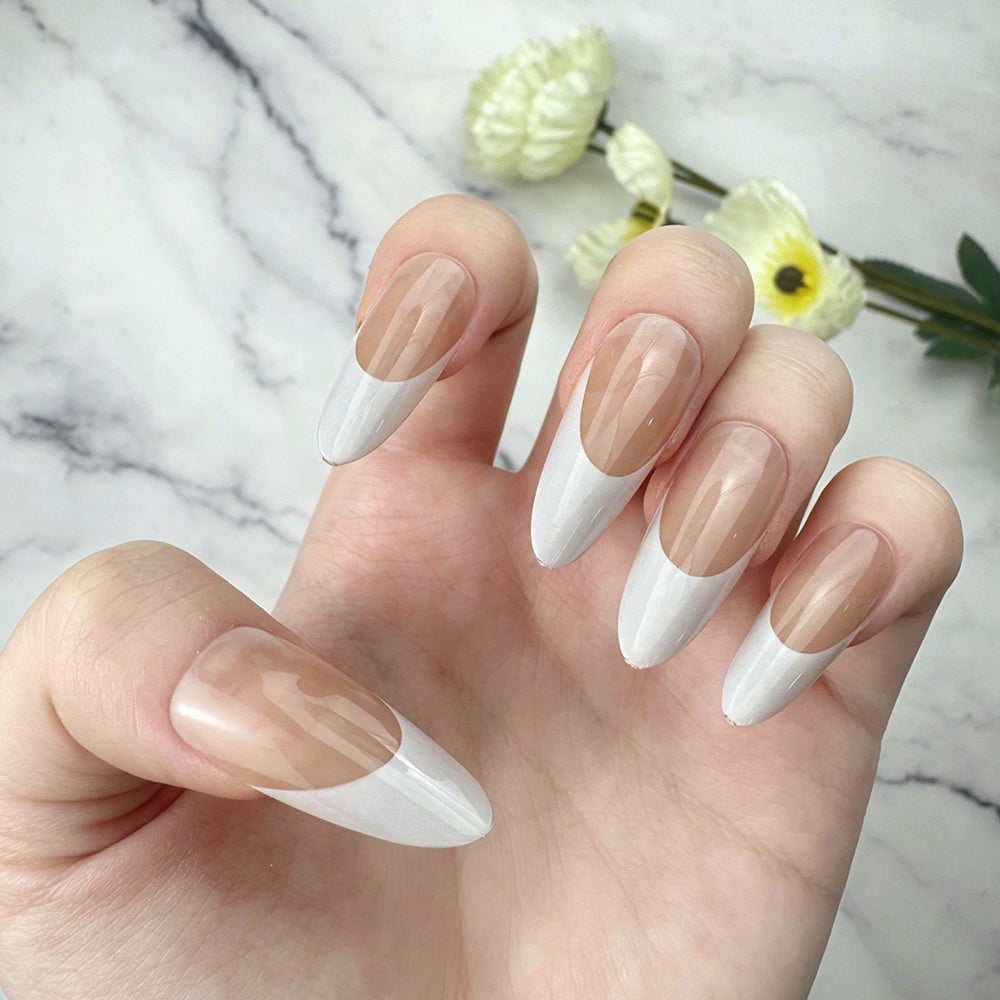 Elegant Nude French Tip Press-On Nails