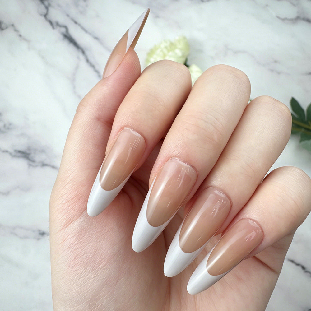 Elegant Nude French Tip Press-On Nails