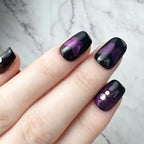 Glossy Purple Butterfly Press-On Nails