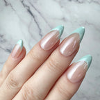 Fresh Mint French Tip Press-On Nails
