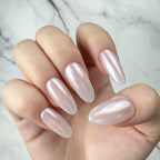 Soft Pearl Glow Press-On Nails