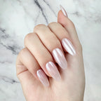 Soft Pearl Glow Press-On Nails
