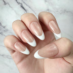 Classic Nude Almond French Press-On Nails