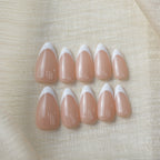 Classic Nude Almond French Press-On Nails