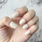 Minimal Cream White Square Press-On Nails