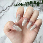 Mismatched Two-Tone Cross Star Press-On Nails
