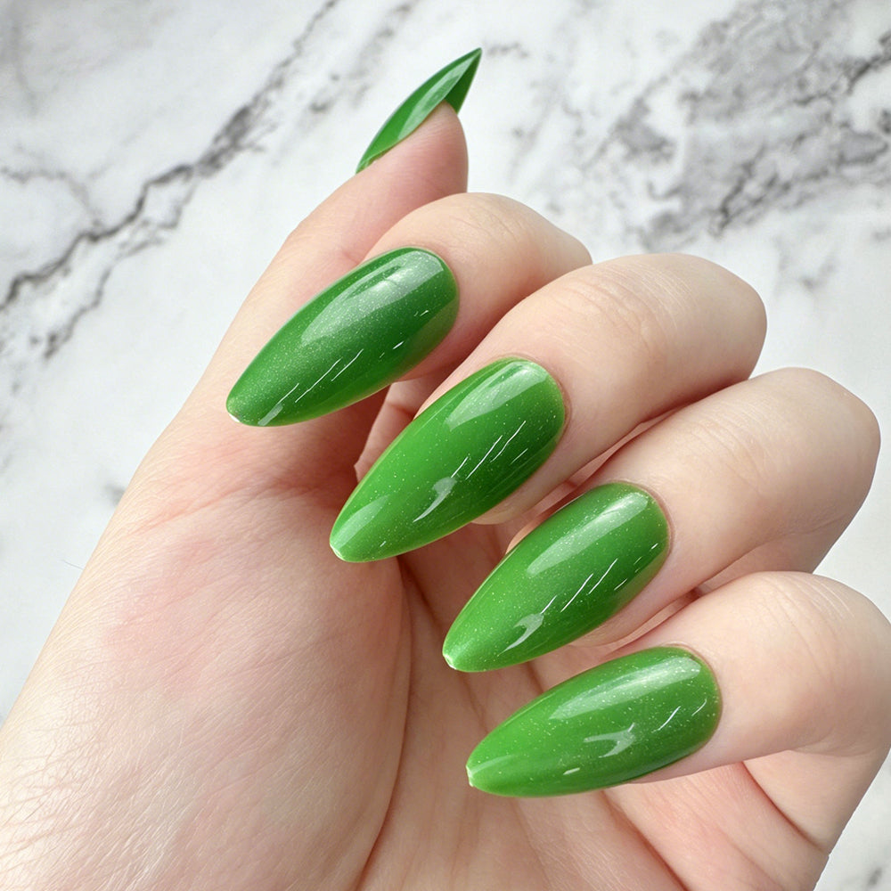 Emerald Green Gloss Press-On Nails