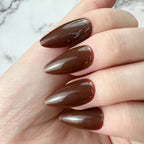 Glossy Coffee Brown Press-On Nails