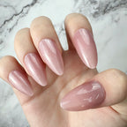 Dusty Rose Glitter Almond Press-On Nails