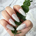 Silver White Shimmer Press-On Nails