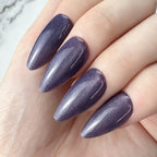 Smoky Purple Cat Eye Press-On Nails