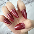 Burgundy Cat Eye Press-On Nails