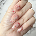 Sheer Red Polka Dot Press-On Nails