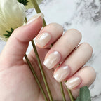 Sheer Ivory Square Press-On Nails