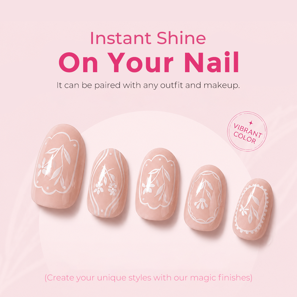Custom Floral Press-On Nail Kit for Wholesale & Private Label