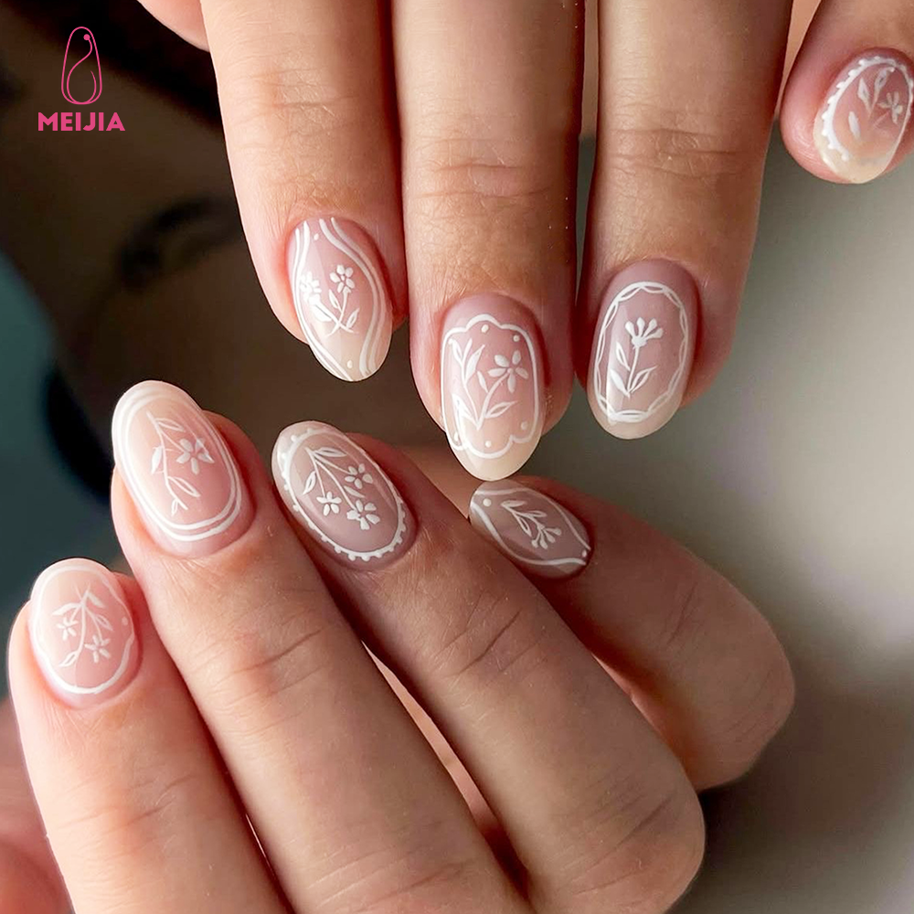 Custom Floral Press-On Nail Kit for Wholesale & Private Label