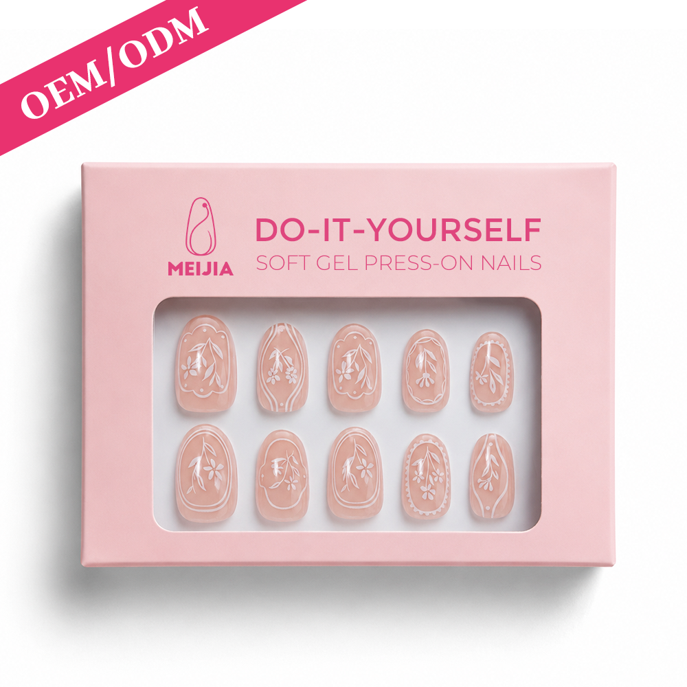 Custom Floral Press-On Nail Kit for Wholesale & Private Label