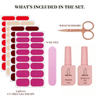 Rose Red Mailer Box Nail Sticker Kit | OEM/ODM