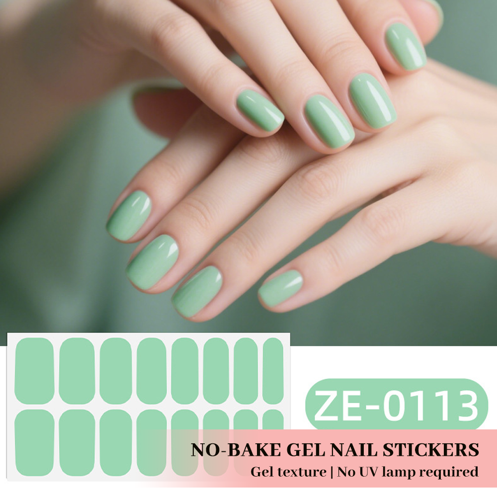 Mint Green Mailer Box Nail Sticker Kit | OEM/ODM Custom Nail Wrap Set