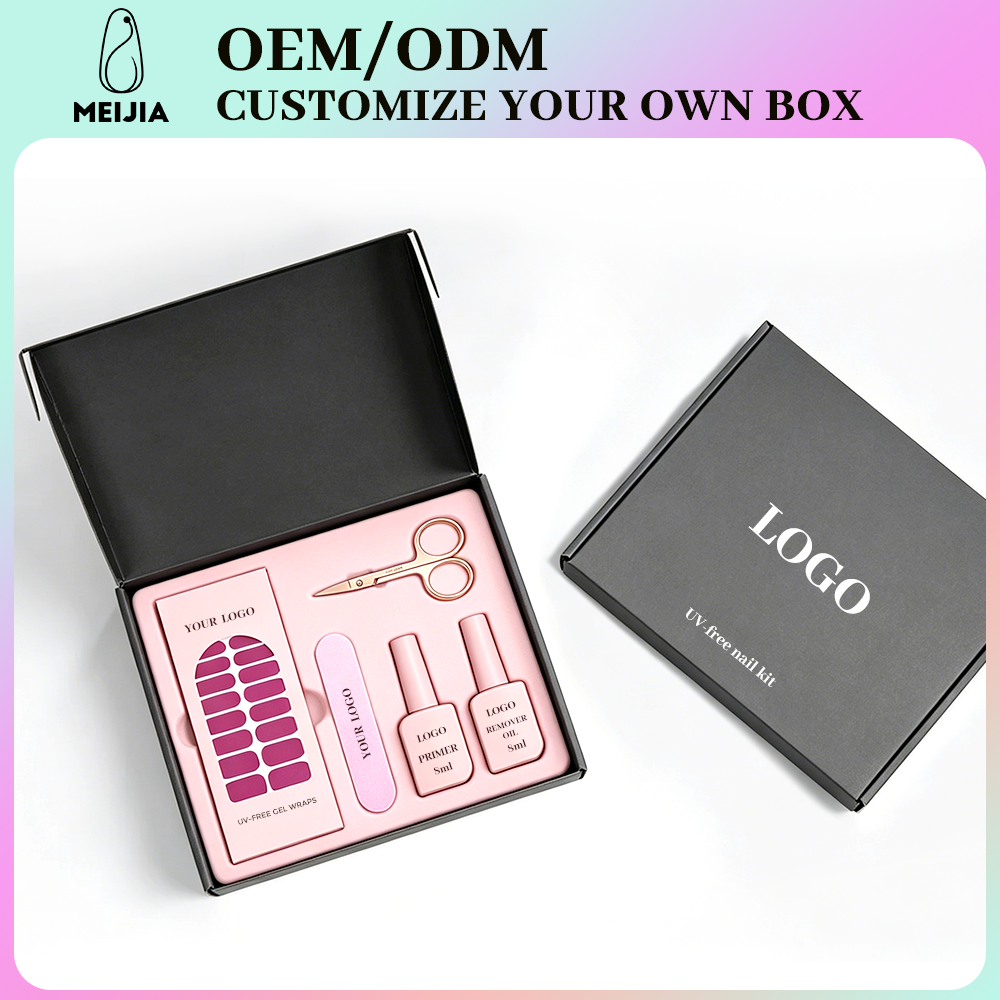 Premium Black Nail Kit Mailer Box | OEM/ODM Custom Packaging