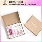 Champagne Gold Mailer Box Nail Sticker Kit | OEM/ODM Custom Nail Wrap Set
