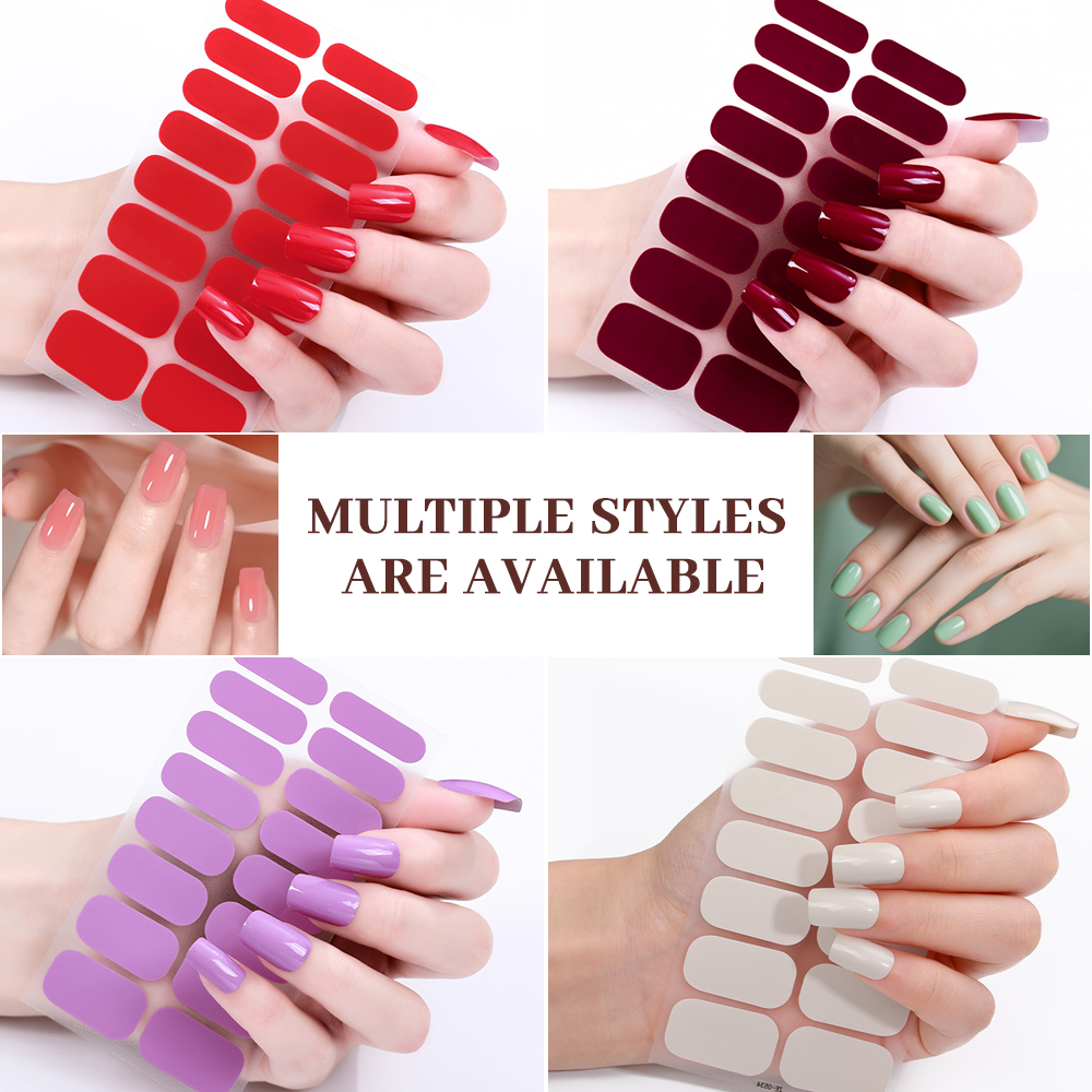 Champagne Gold Mailer Box Nail Sticker Kit | OEM/ODM Custom Nail Wrap Set