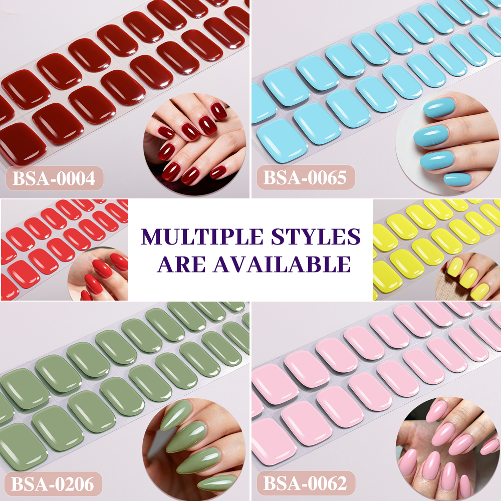 UV-Free Gel Nail Wrap Set | OEM/ODM Custom Nail Sticker Kit