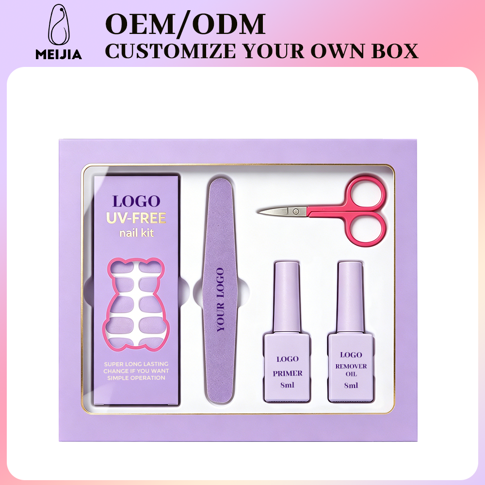 Clear Window Box Nail Sticker Kit | OEM/ODM Custom Nail Wrap Set