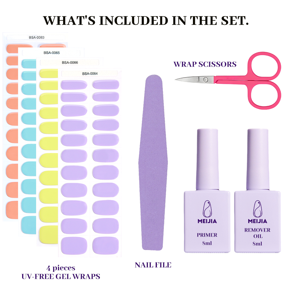 Clear Window Box Nail Sticker Kit | OEM/ODM Custom Nail Wrap Set