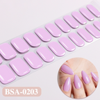 Lavender Lid and Base Nail Sticker Kit Box | OEM/ODM Custom Nail Wrap Set