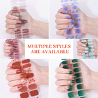 Peach Nude Glitter Nail Wrap Single Pack | OEM/ODM Wholesale Nail Stickers