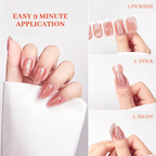 Peach Nude Glitter Nail Wrap Single Pack | OEM/ODM Wholesale Nail Stickers