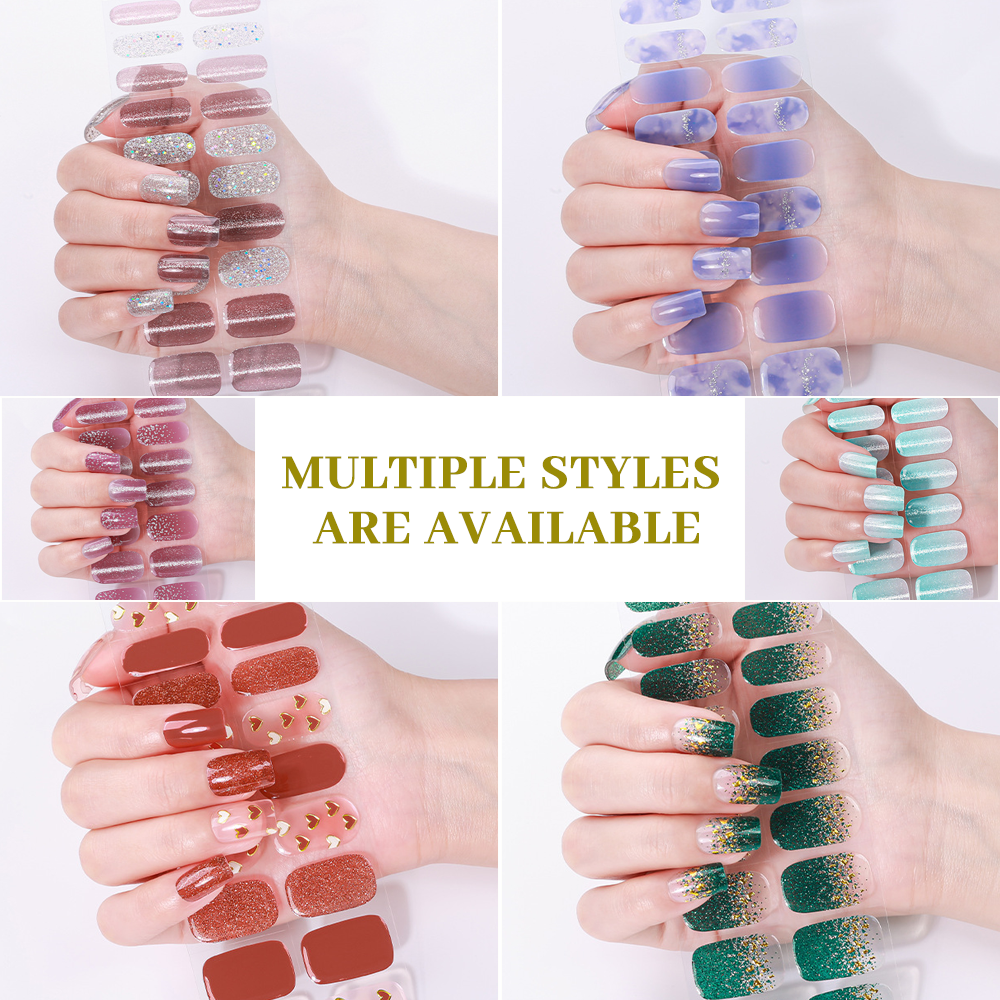 Gold Glitter Nail Wrap Single Pack | OEM/ODM Wholesale Nail Stickers