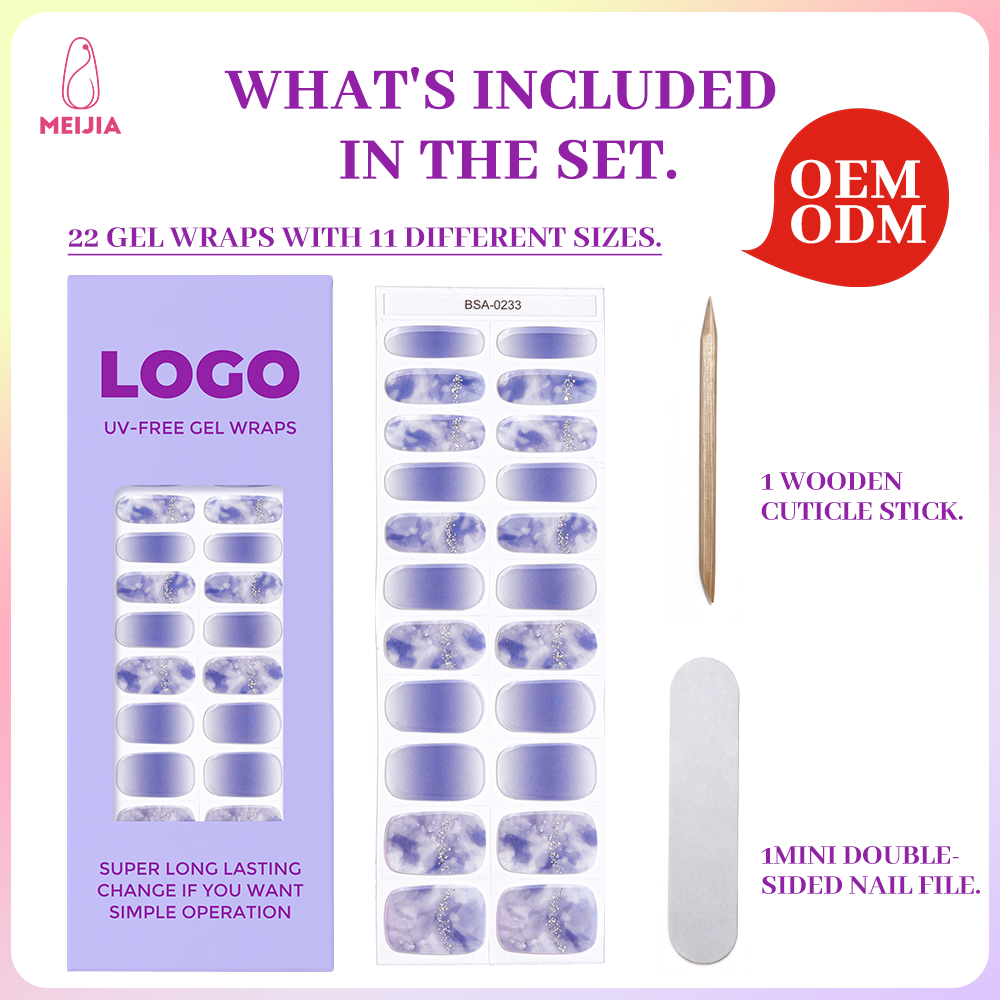 Purple Marble Nail Wrap Single Pack | OEM/ODM Wholesale Nail Stickers