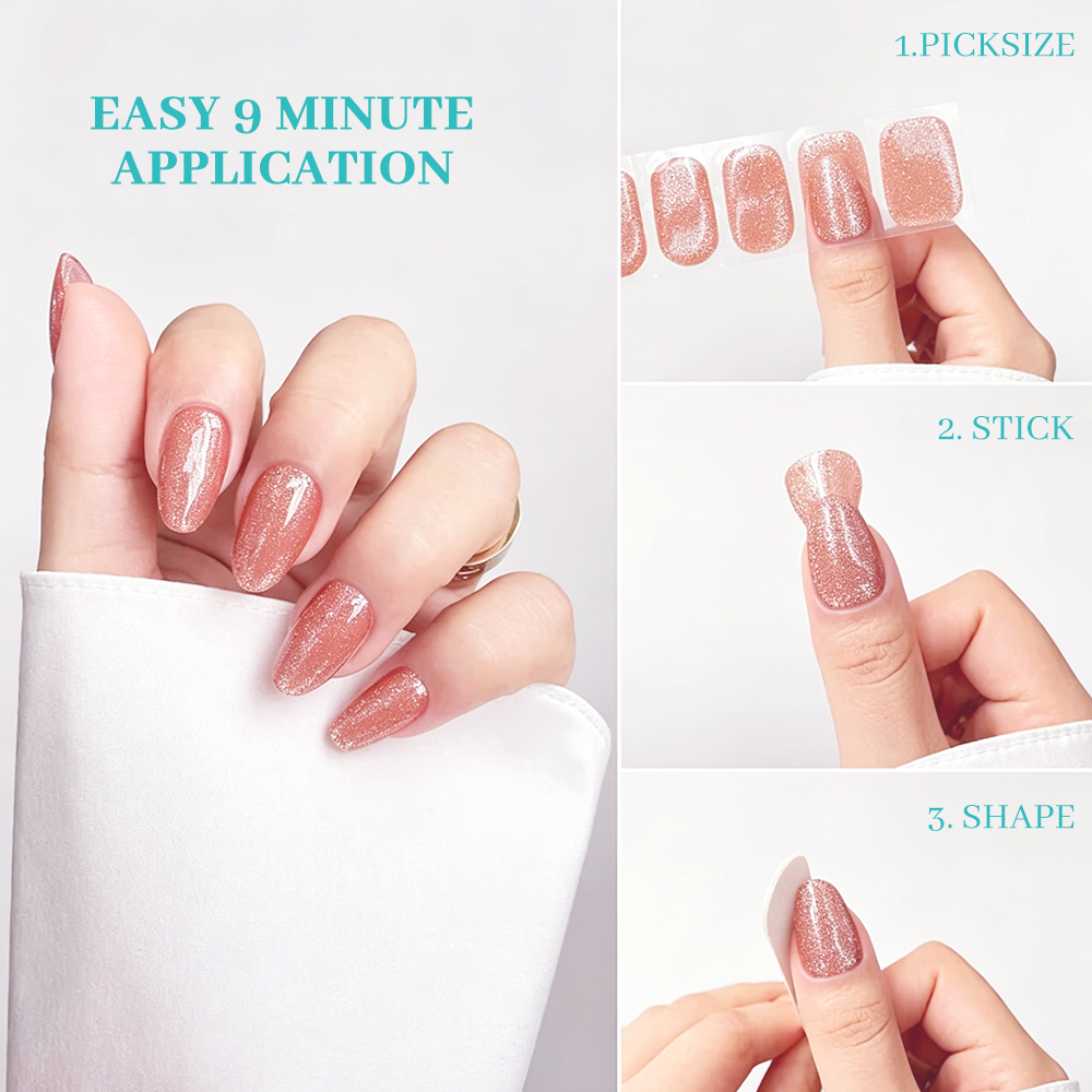 Aqua Blue Shimmer Nail Wrap Single Pack | OEM/ODM Wholesale Nail Stickers