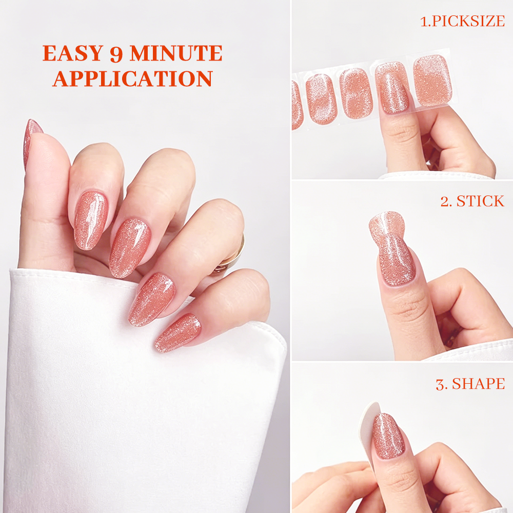 Coral Peach Nail Wrap Single Pack | OEM/ODM Wholesale Nail Stickers