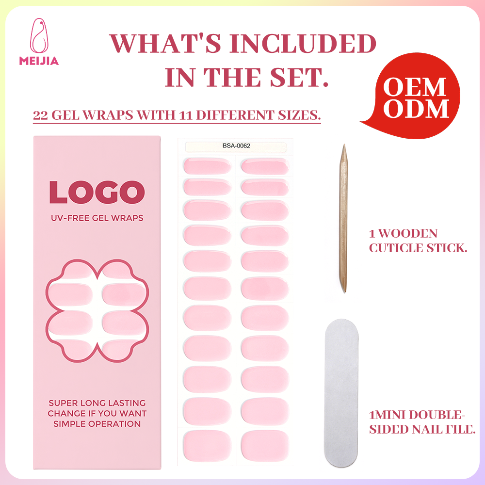 Soft Pink Nail Wrap Single Pack | OEM/ODM Wholesale Nail Stickers