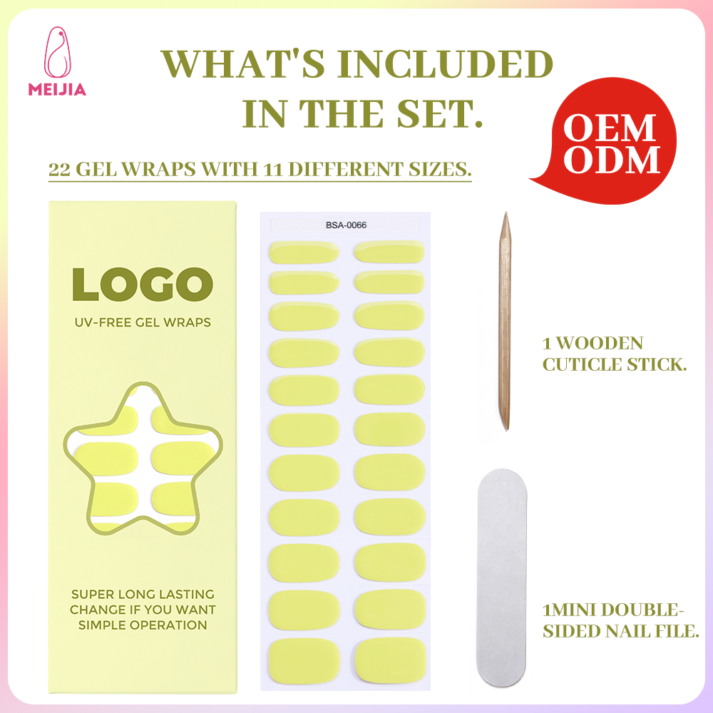 Lemon Yellow Nail Wrap Single Pack | OEM/ODM Wholesale Nail Stickers