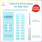 Solid Aqua Blue Nail Wrap Single Pack | OEM/ODM Wholesale Nail Stickers