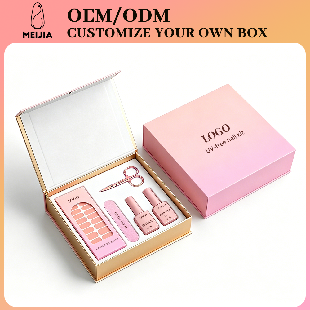 Book-Shaped Nail Sticker Kit Box | OEM/ODM Custom Nail Wrap Gift Set