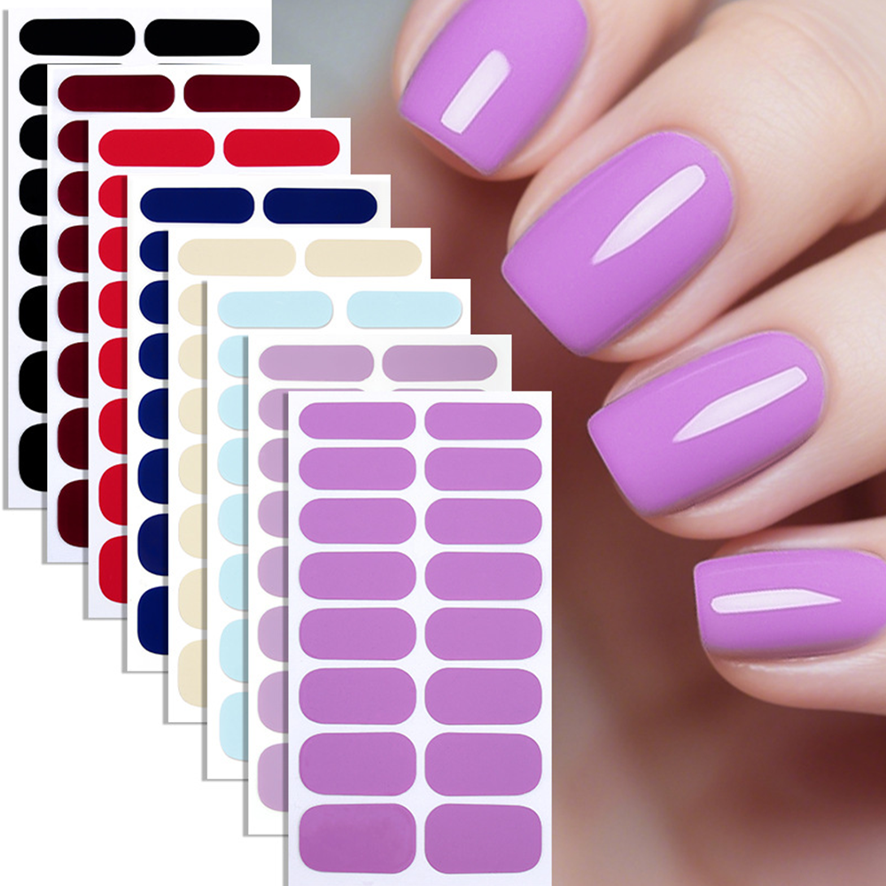 Purple Book-Shaped Nail Sticker Kit Box | OEM/ODM Custom Nail Wrap Set