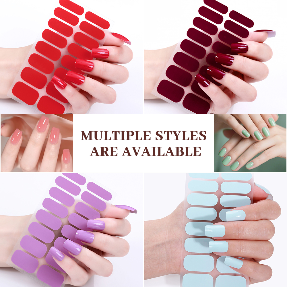 Pink Blue Gradient Book-Shaped Nail Sticker Kit Box | OEM/ODM Nail Wrap Set