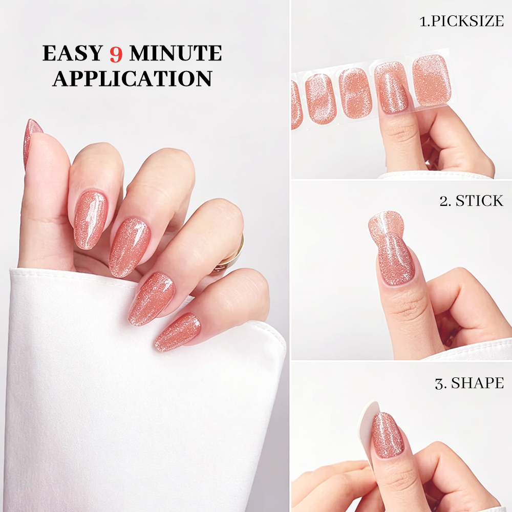 Lid and Base Nail Sticker Kit Box | OEM/ODM Custom Nail Wrap Set